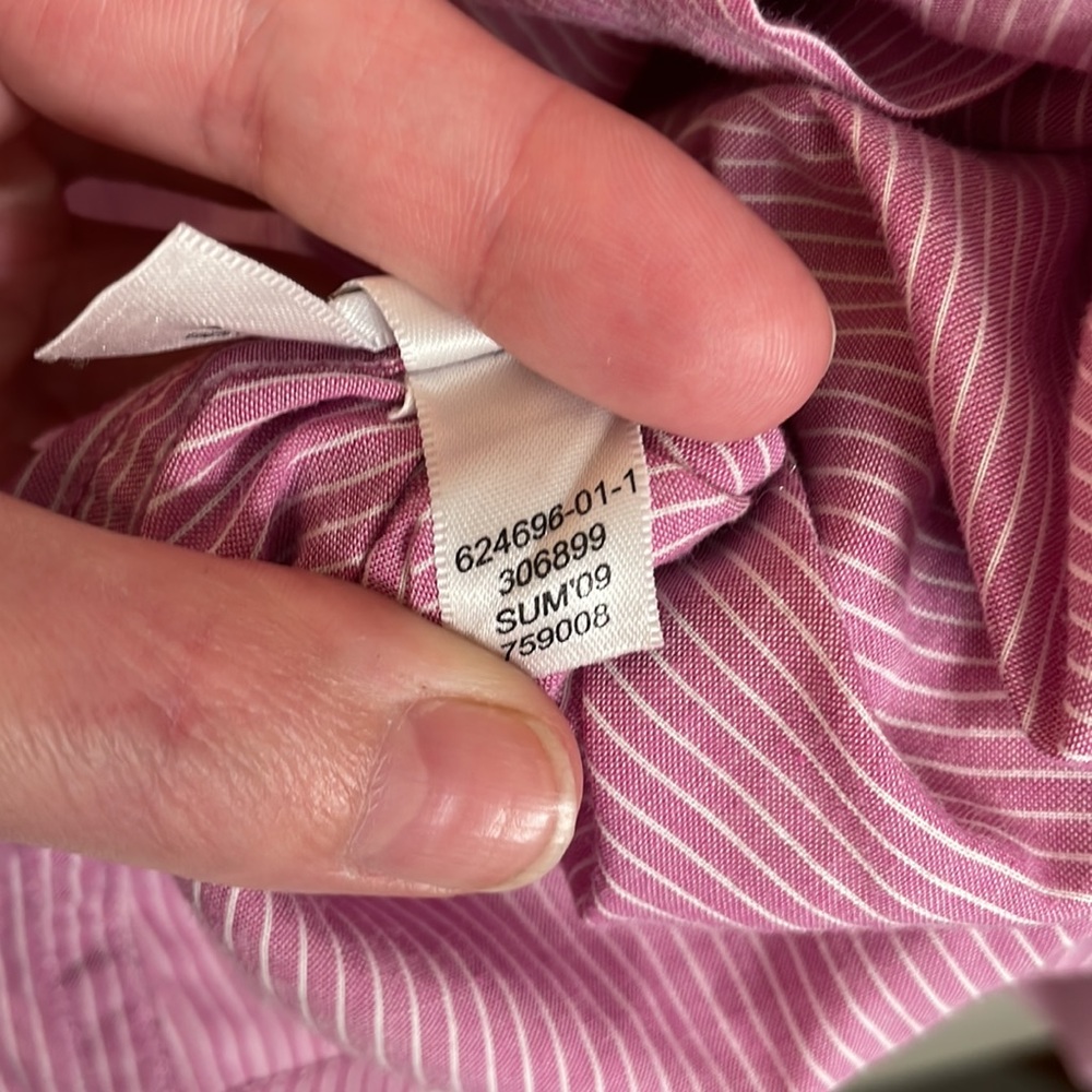 Gap mens pink striped button down size XL - Picture 4 of 5
